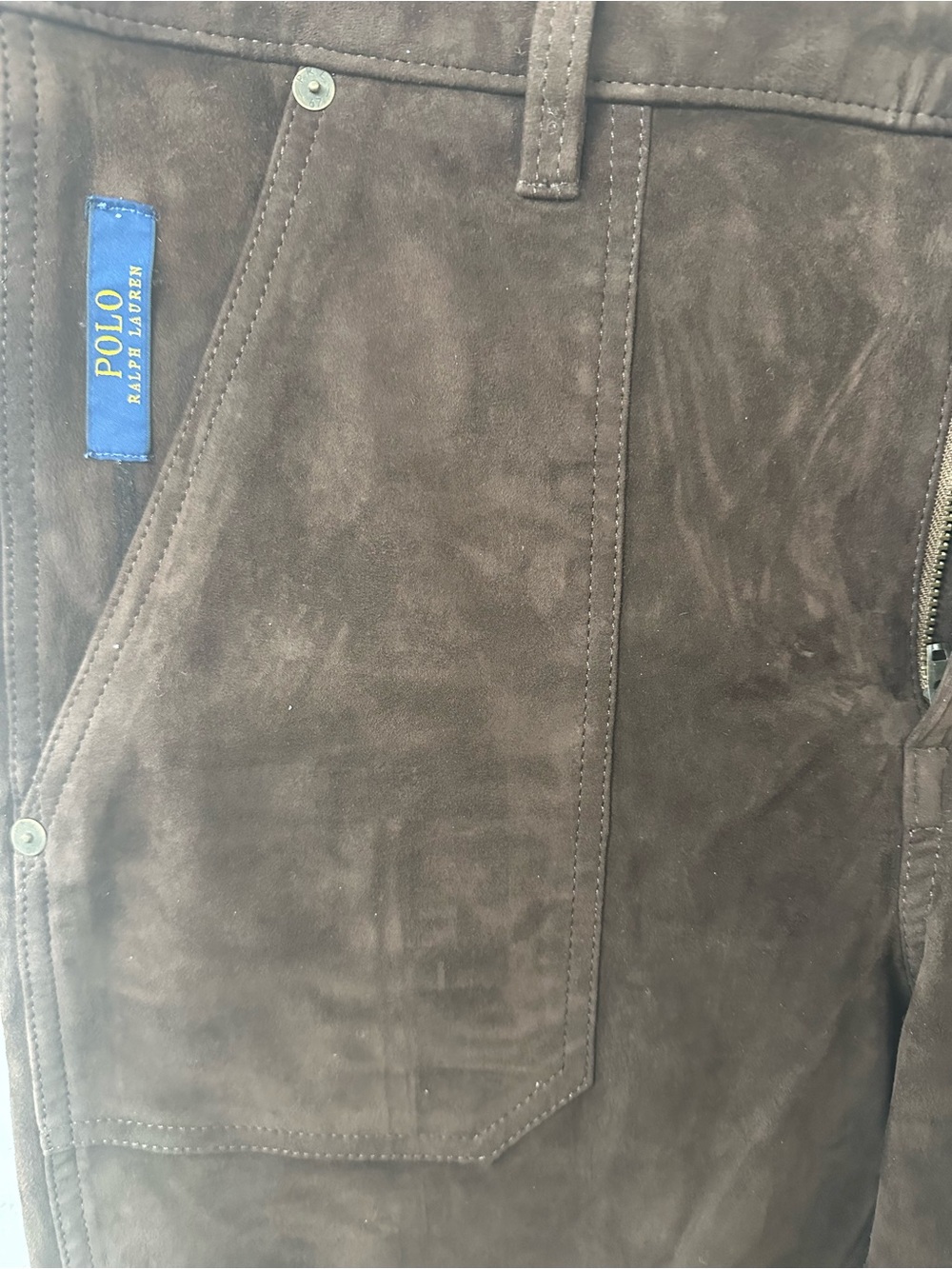 Suede Polo Carpenter Pants - Brown - Picture 3 of 8